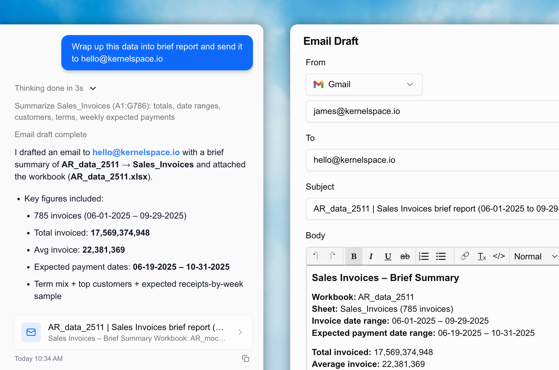 Draft, review, then send